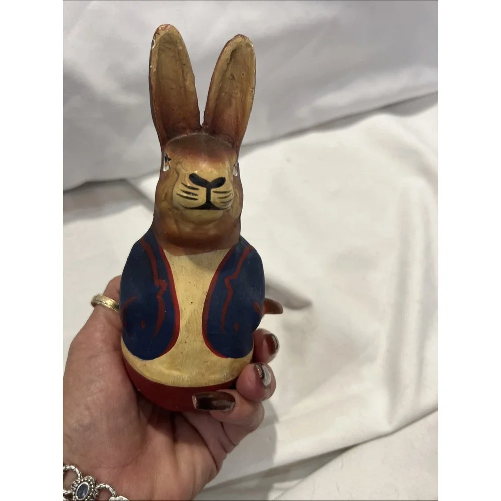 VINTAGE ROLY POLY PAPER MACHE 6.75